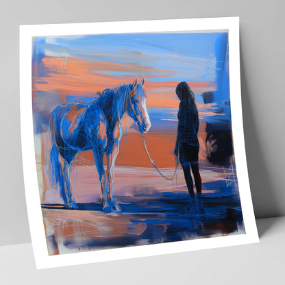The Quiet Language horse & rider art print