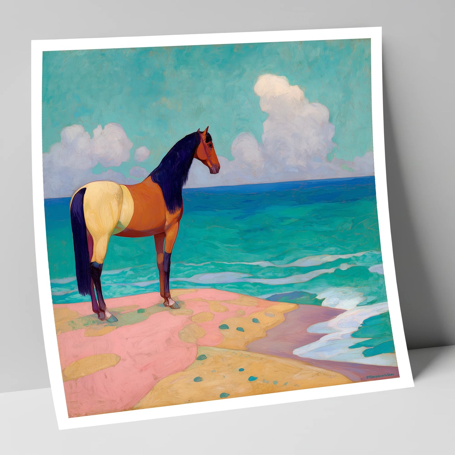 The Painted Shoreline horse landscape art print