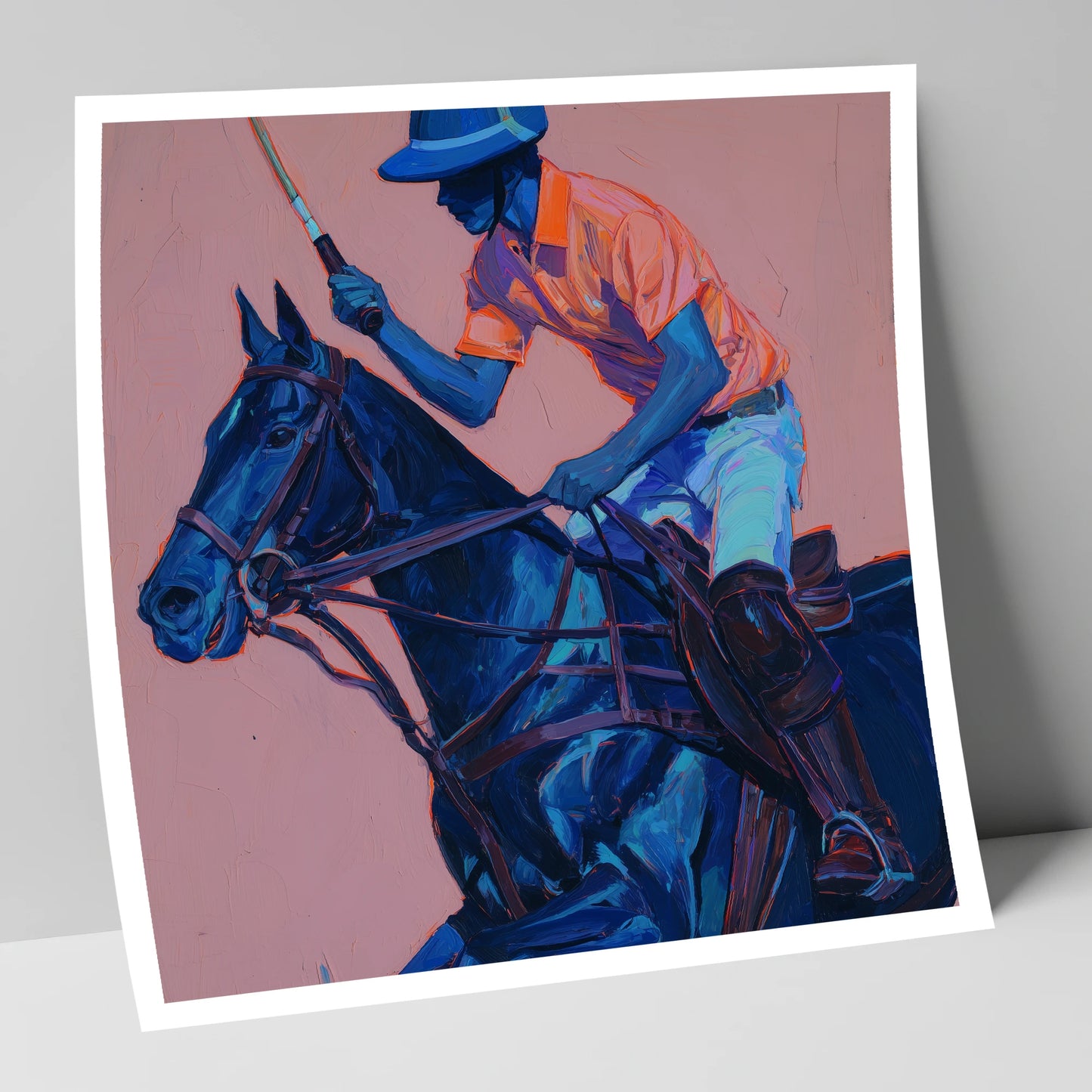 The Indigo Chukka polo horse art print