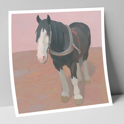The Gentle Heavy horse breed art print