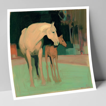 A Quiet Connection mare & foal art print