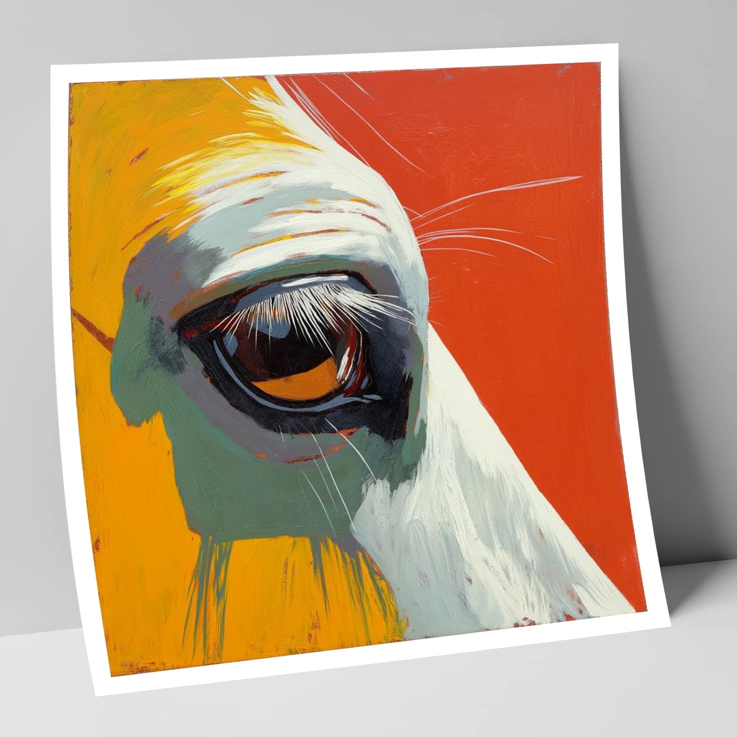 The Amber Gaze horse portrait art print
