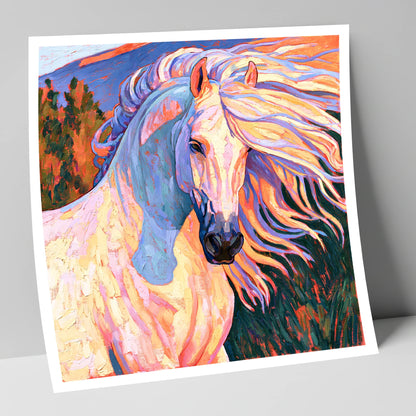 Colourful Andalusian Stallion Portrait horse breed art print