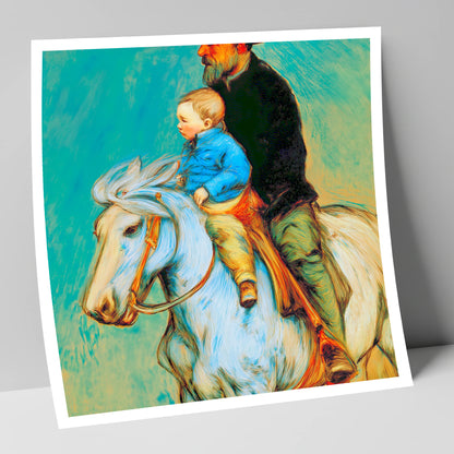 The Guiding Hand horse & rider art print