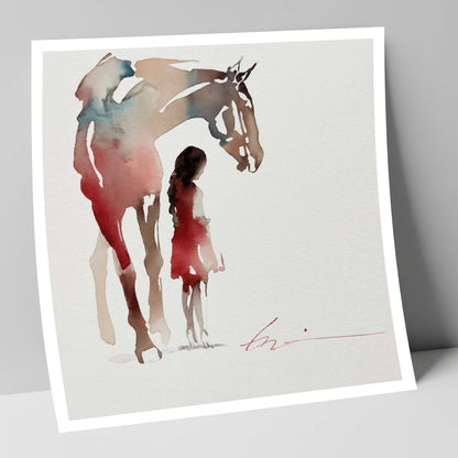 Silent Bond horse & rider art print