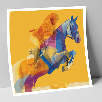Vivid Ascent show jumping horse art print