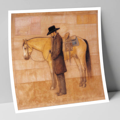 The Quiet Bond western horse art print