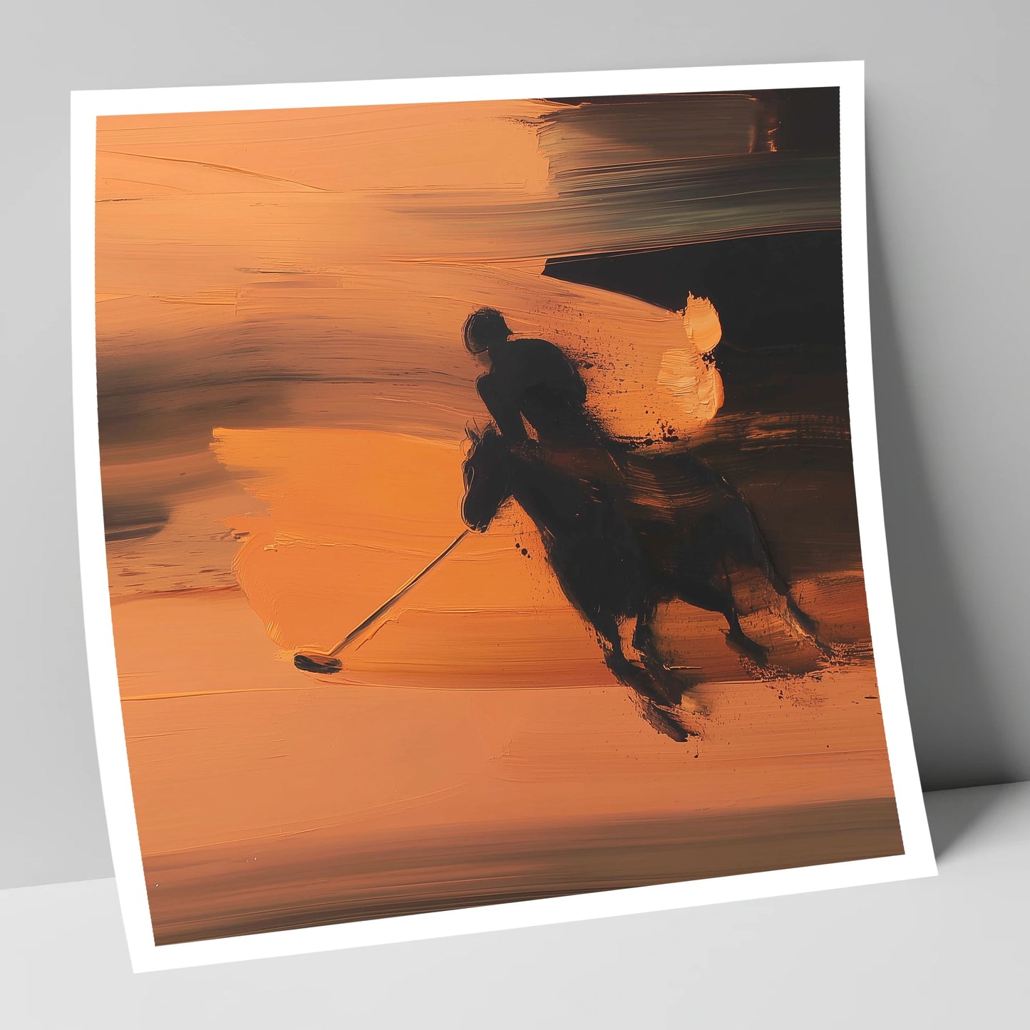 Amber Polo Pursuit polo horse art print