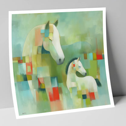 Structured Serenity mare & foal art print