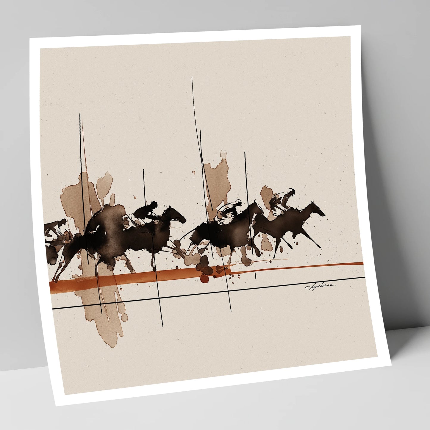 Surge to the Wire racing horse art print