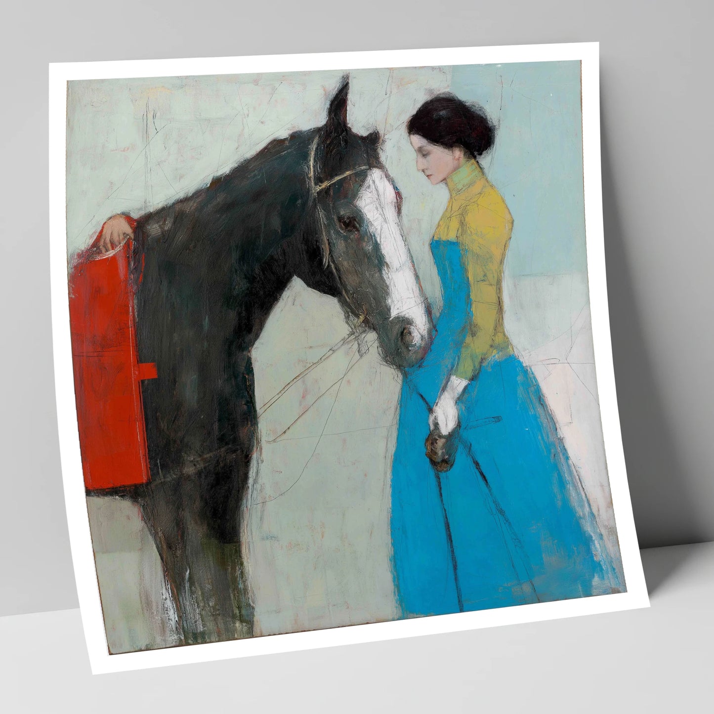 Quiet Connection horse & rider art print