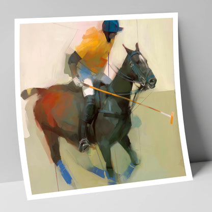 The Offside Drive polo horse art print
