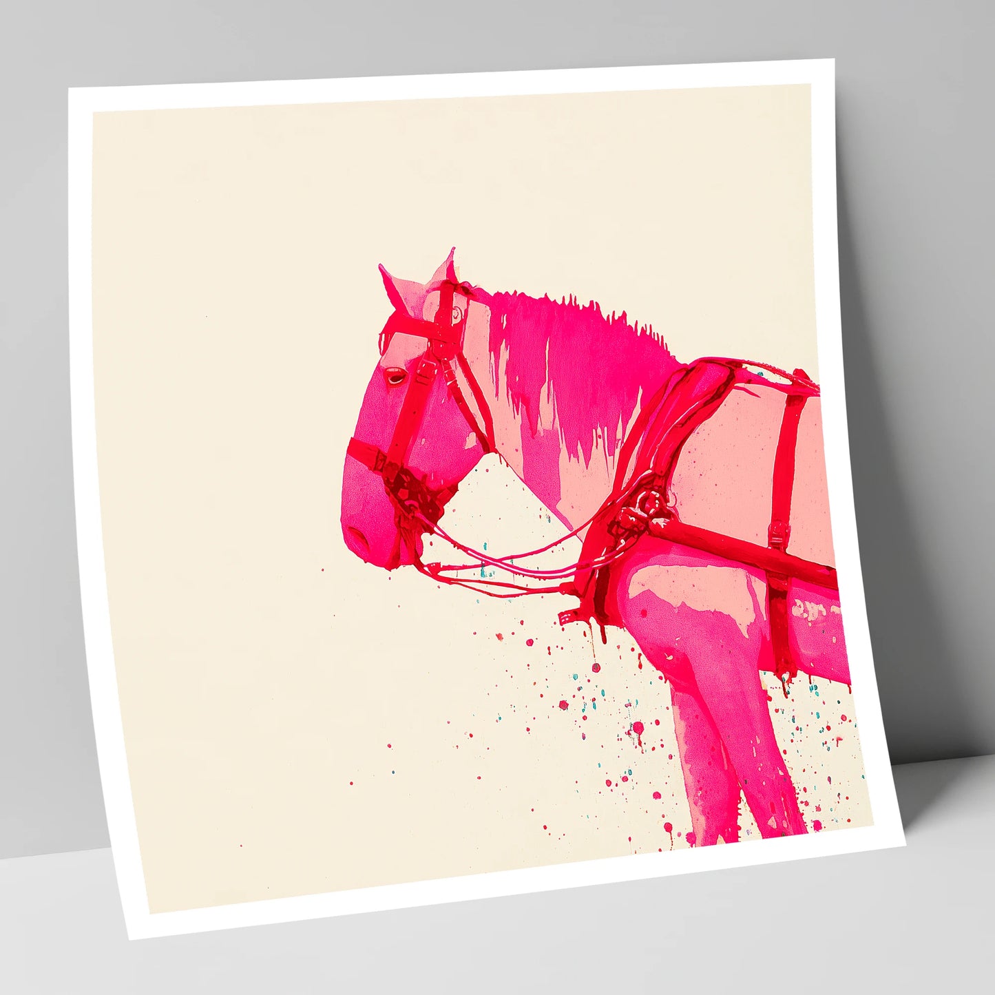 Vibrant Harness Profile working horse art print