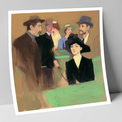 The Racing Crowd racing horse art print