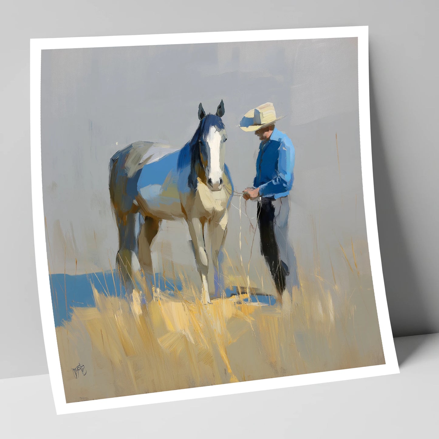 Sunlit Partnership horse & rider art print