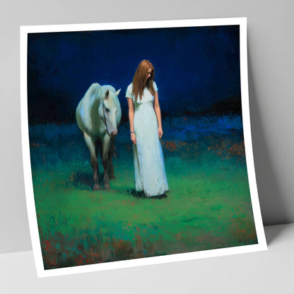 The Quiet Hour horse & rider art print