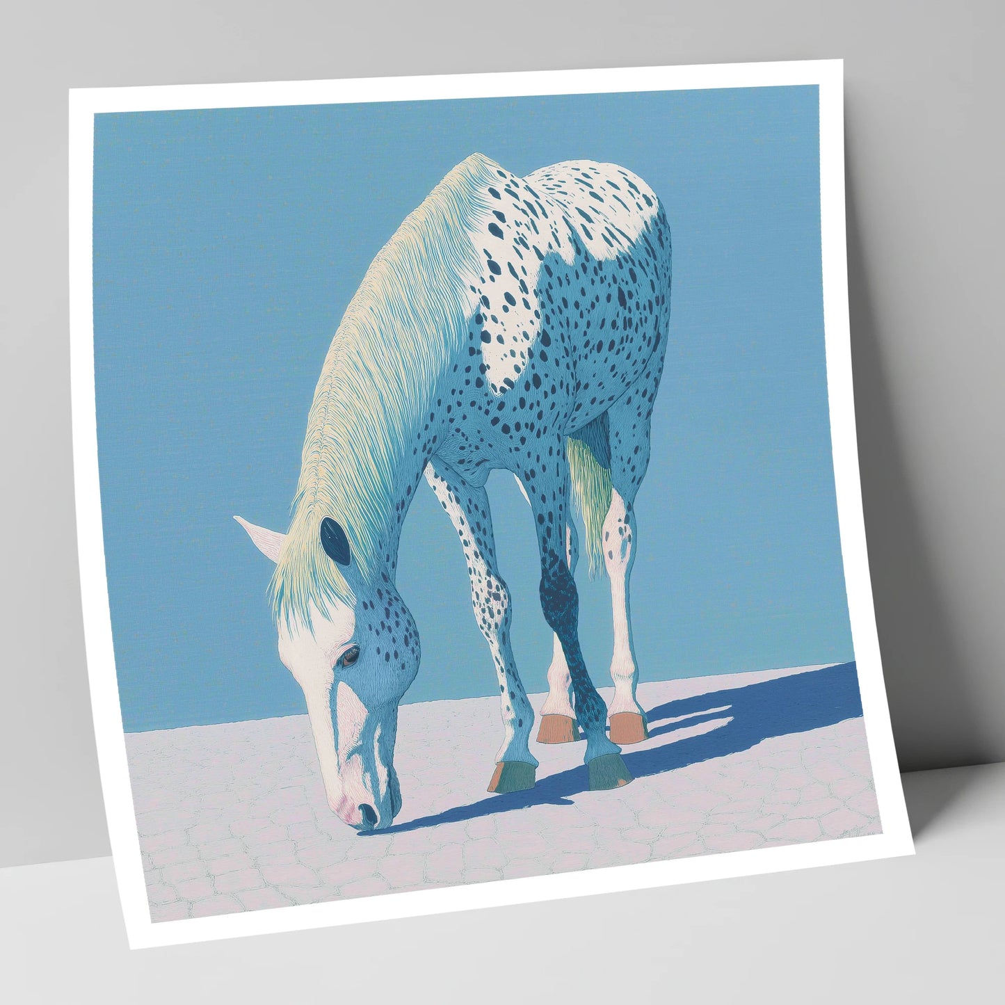 Azure Appaloosa horse breed art print