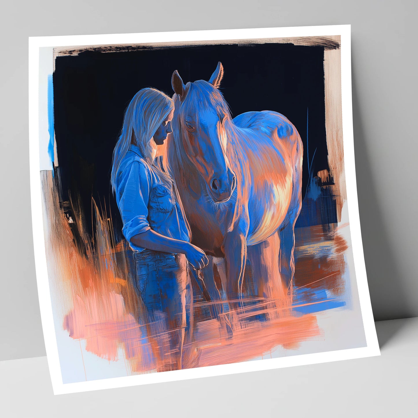 A Quiet Understanding horse & rider art print