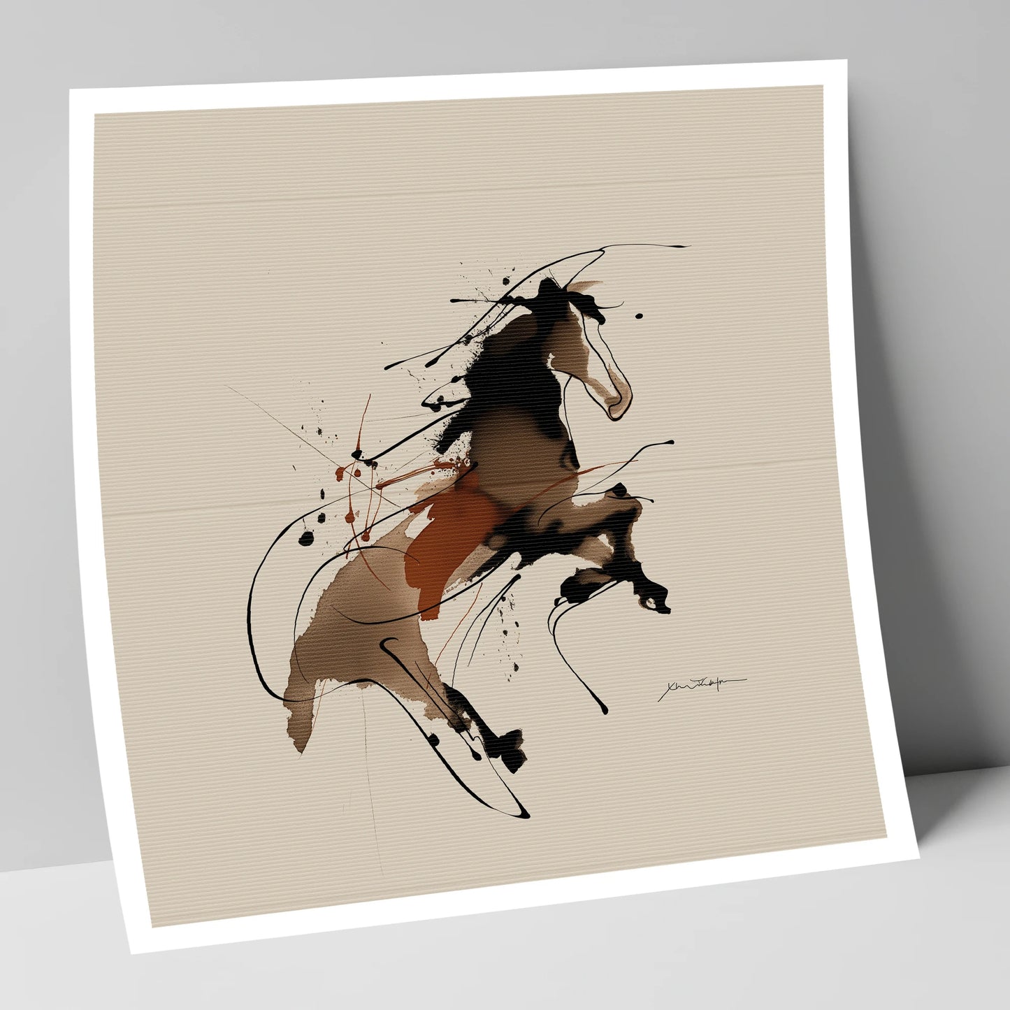 Untamed Sepia Spirit wild horses art print