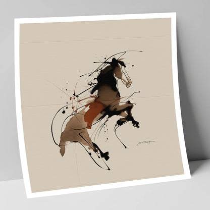 Untamed Sepia Spirit wild horses art print