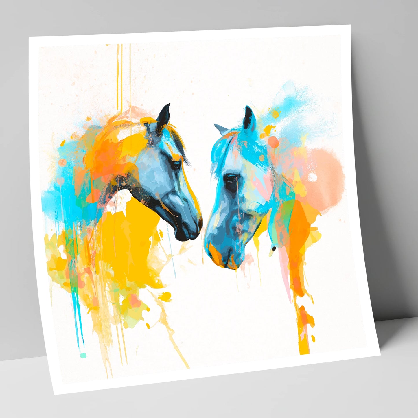 Spirited Bond horse portrait art print