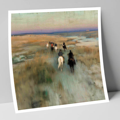 The Dawn String horse landscape art print