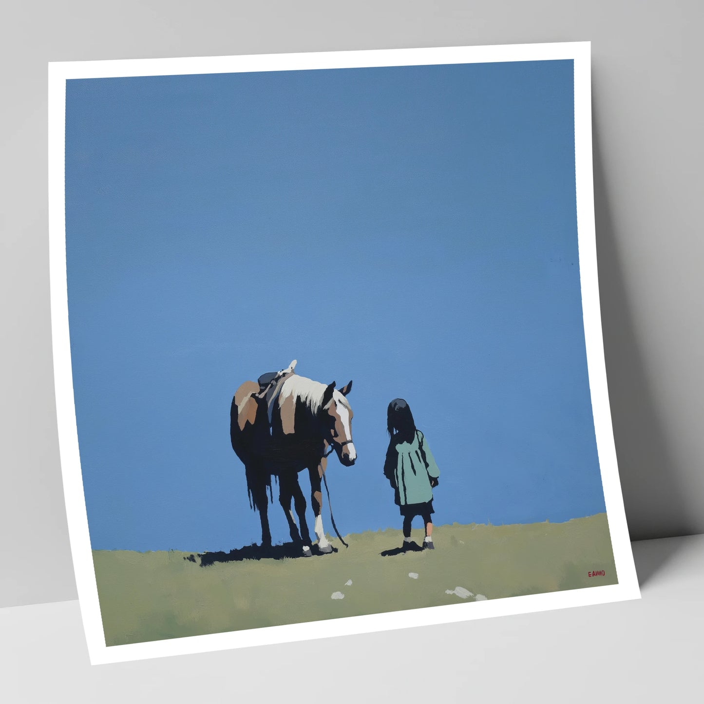 A Quiet Understanding horse & rider art print