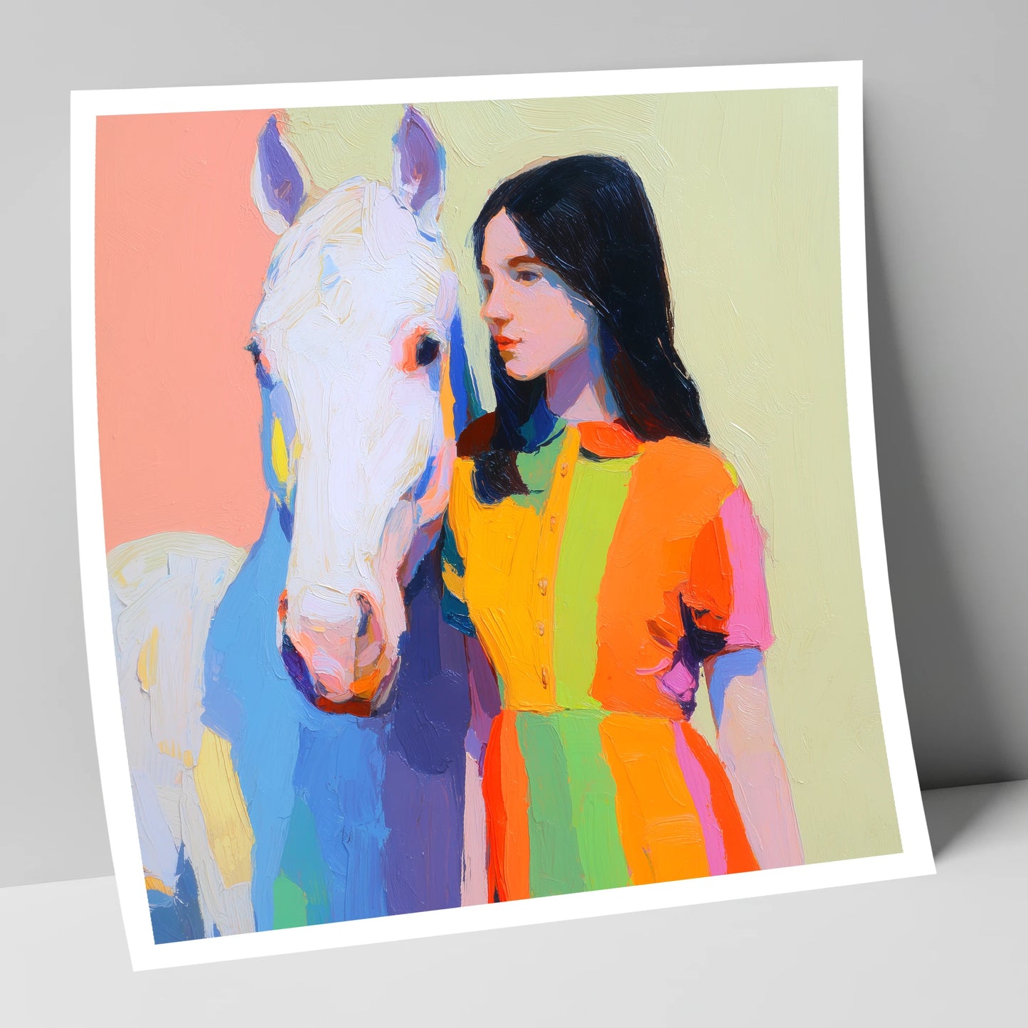 Vibrant Harmony horse & rider art print