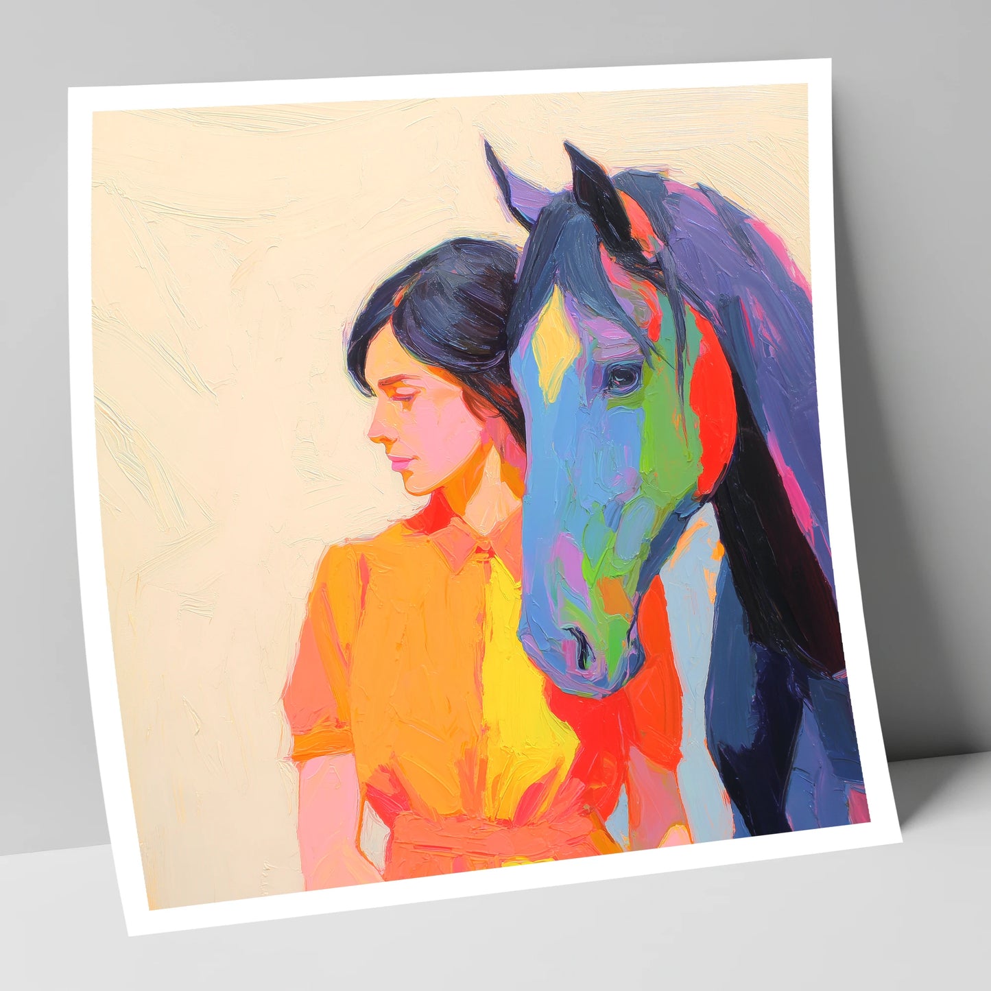 Vivid Companion horse & rider art print
