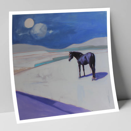 Midnight Solitude horse landscape art print