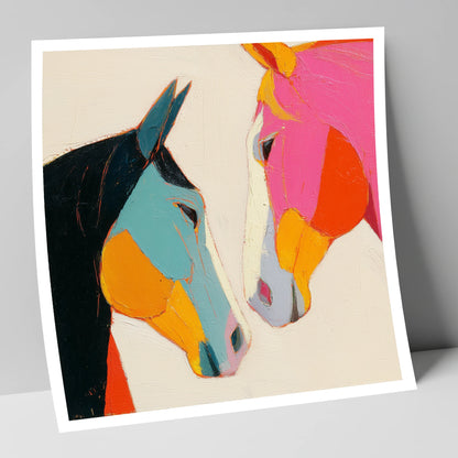 Vivid Connection horse portrait art print