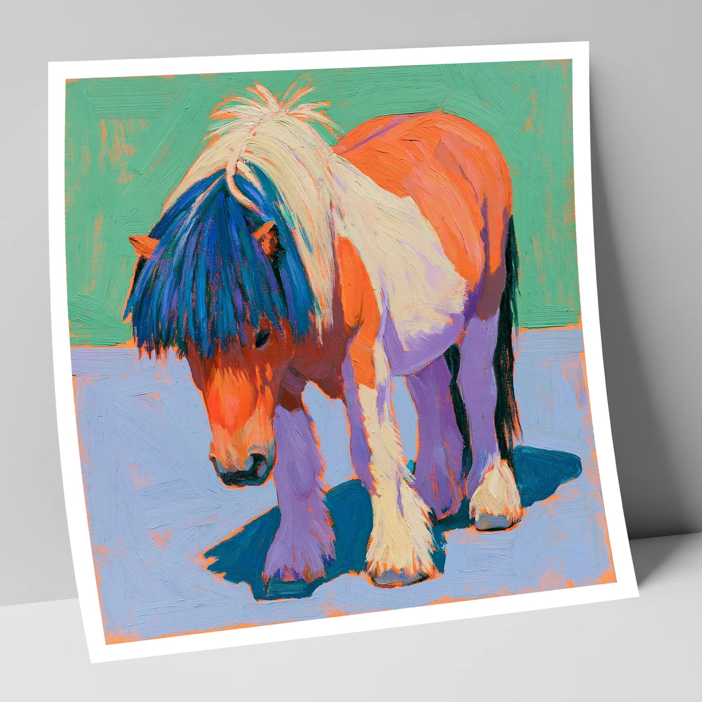 Shetland Pony In Vivid Colours horse breed art print