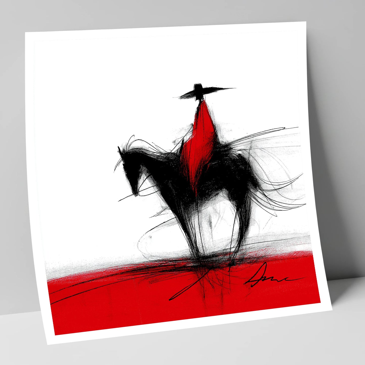 Crimson Vaquero western horse art print