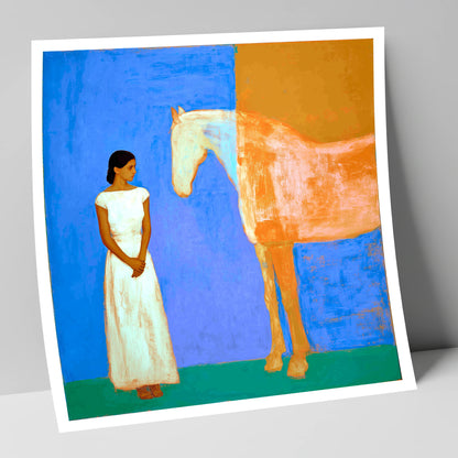 A Silent Understanding horse & rider art print