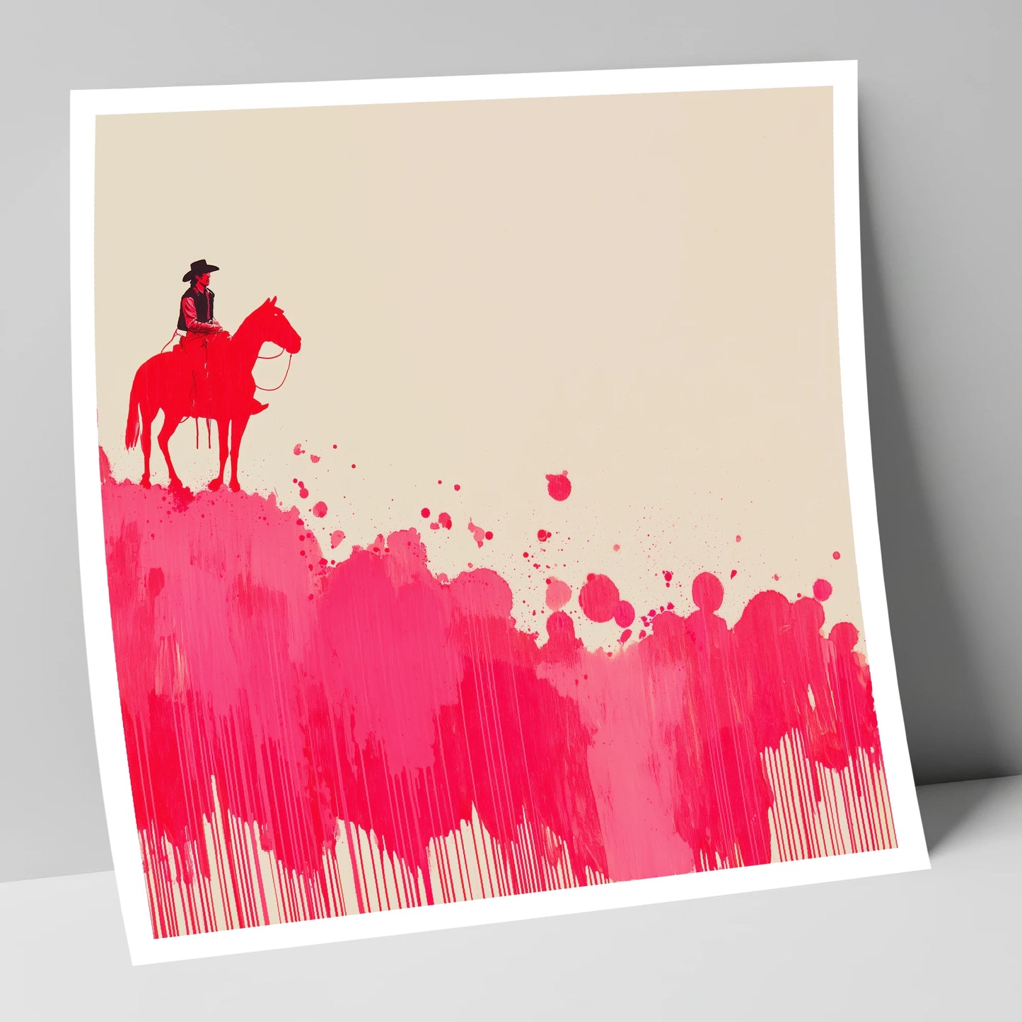 Magenta Maverick western horse art print