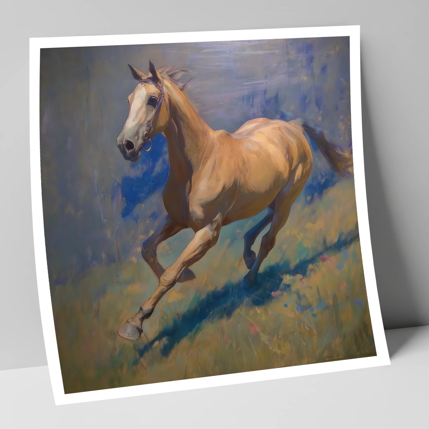 Golden Stride racing horse art print