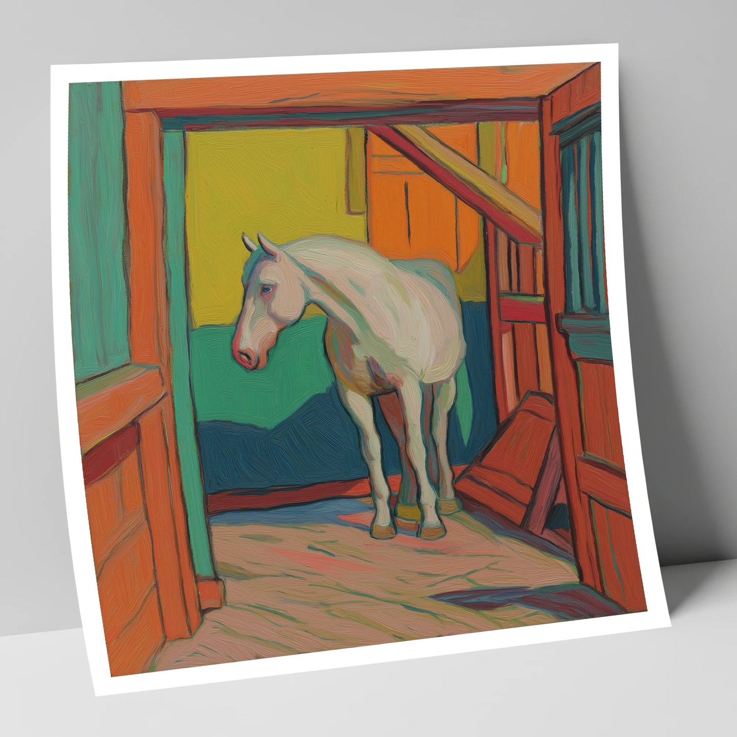 The Vibrant Stable horse stable art print