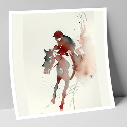 Crimson Gallop racing horse art print