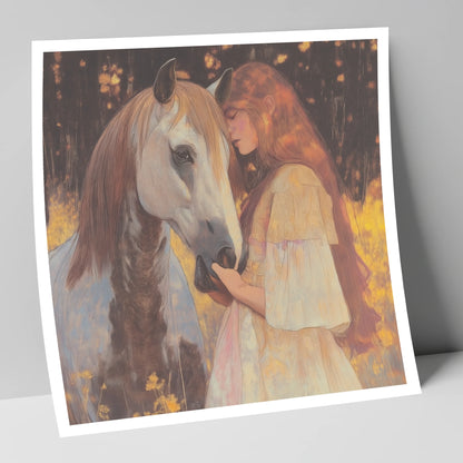 Ethereal Connection horse & rider art print