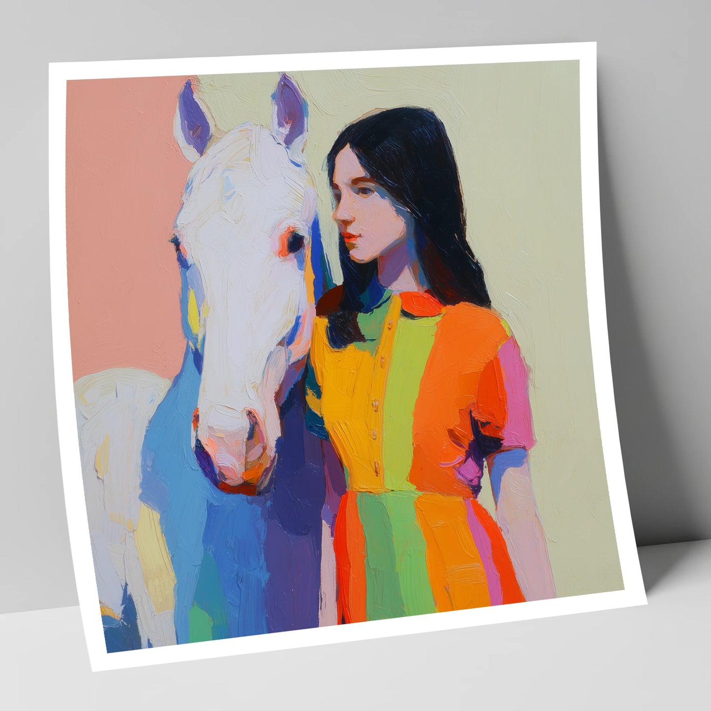 Vibrant Harmony horse & rider art print