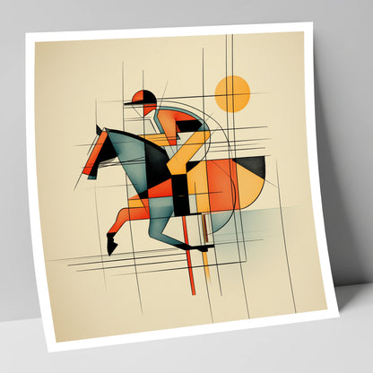 Rhythmic Racing Lines racing horse art print