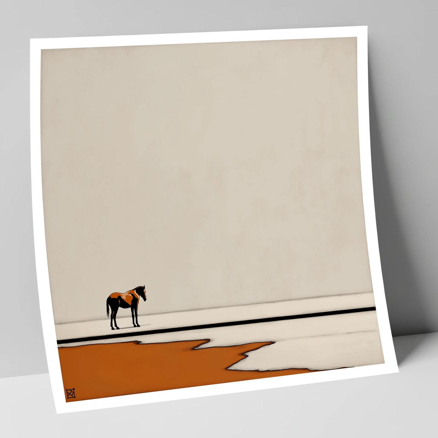 The Amber Horizon horse landscape art print