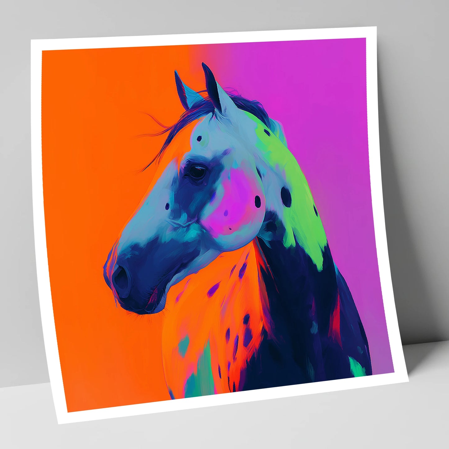 Neon Appaloosa Portrait horse breed art print
