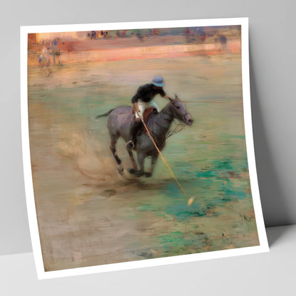 The Mid-Field Drive polo horse art print