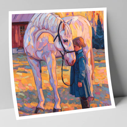 A Quiet Connection horse & rider art print