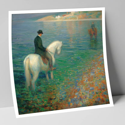 Emerald Shoreline Hack beach horse art print