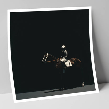 The Quiet Contender racing horse art print