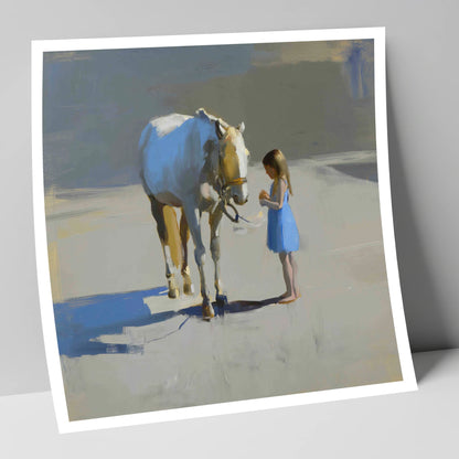 Sunlit Trust horse & rider art print