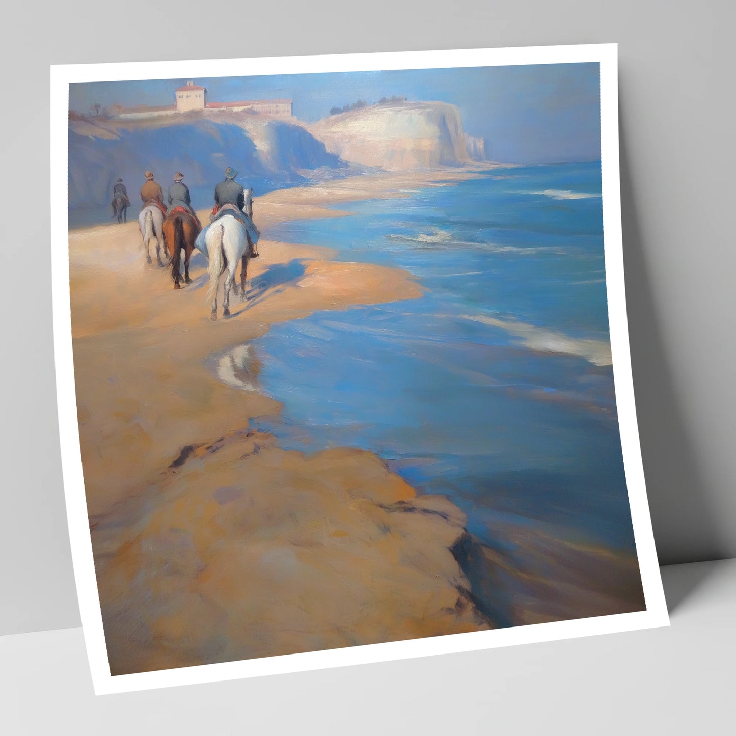 Distant Coastal Ride horse landscape art print