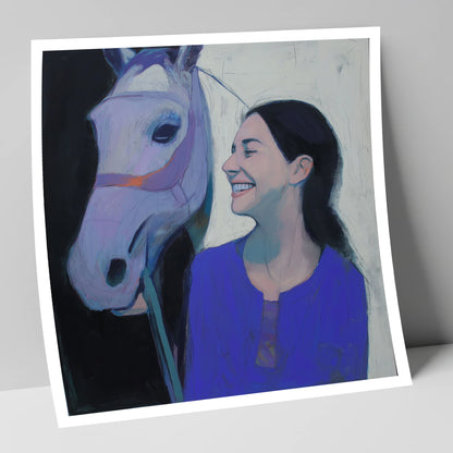 The Royal Blue Bond horse & rider art print